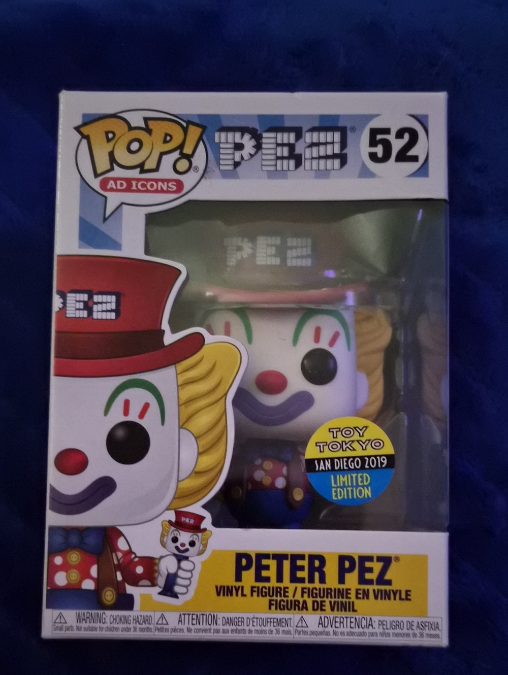 Funko Pop! Peter PEZ Clown Vinyl Figure - White, Red, Yellow, Green, Blue